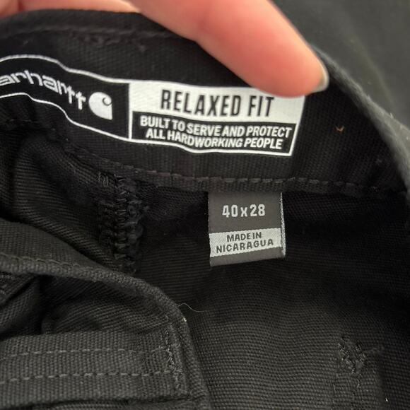 Carhartt Black Relaxed Fit Rugged Flex Work Pants 40x28 - Picture 12 of 12